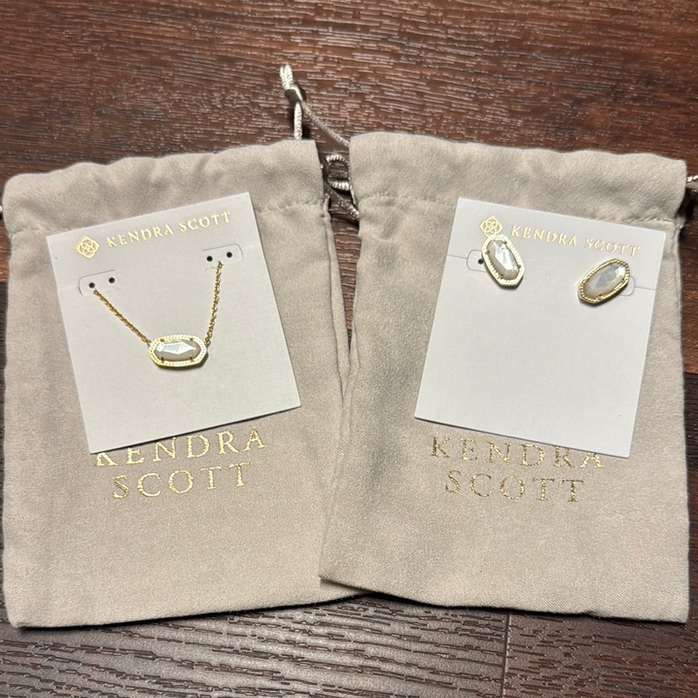 Kendra Scott Elisa Necklace and Ellie Earrings Set